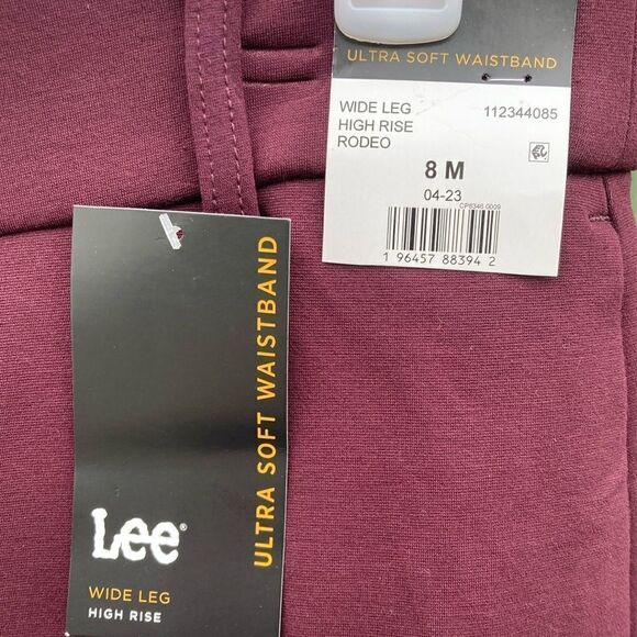 Lee Women's Wide Leg Pull-On Comfort Waist A-Line Knit Dress Pant Size 8M - Picture 8 of 8